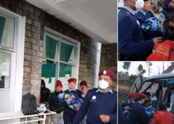 हेलिकप्टर मार्फत नवजात शिशुसहित सुत्केरीको उद्दार