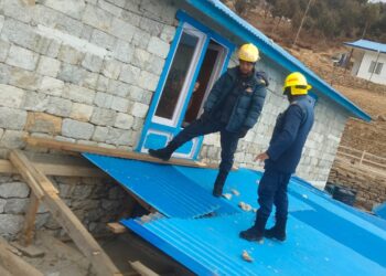 हावाहुरीले सिमा प्रशासन कार्यालय नाम्चेको छानो उडायो