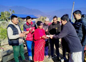 पुरस्कारमा जितेको रकम आगलागी पीडितलाई