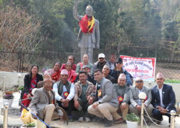 चिशंगुगढी २ पाेखरेमा क्याप्टेन यज्ञ बहादुर थापाको पूर्णकदको शालिक अनावरण 