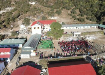 खुम्बुमा सौर्य प्रणाली सहितको विद्यालय भवन निर्माण