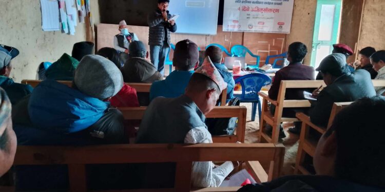 माप्यका १३ विद्यालयका शिक्षक, विव्यस र शिअसंघ प्रतिनिधीलाई बालविकास अभिभुखिकरण 