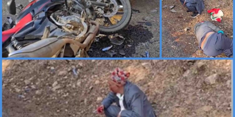 खोटाङको नुनथलामा दुर्घटना, मोटरसाइकलमा सवार २ घाइते 