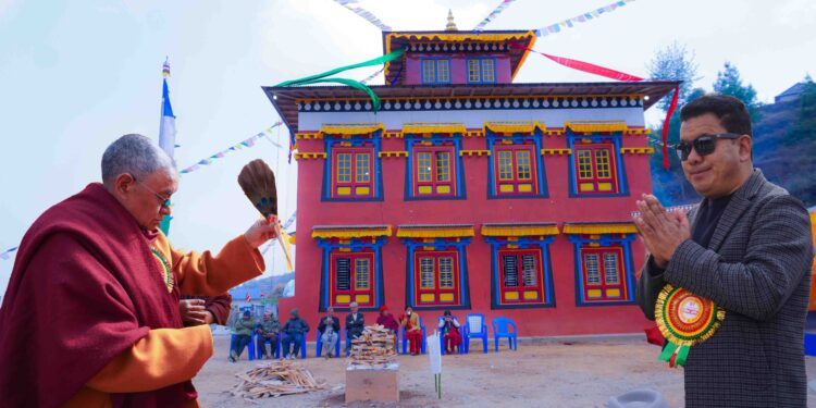 बुस्तीङमा तिङलामै पहिलो गुम्बाको उद्घाटन, रिम्पोछेबाट प्राणप्रतिष्ठा 