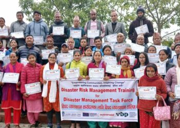 सिद्धिचरणका समुदायलाई विपद् व्यवस्थापनमा आत्मनिर्भर बनाउँदै