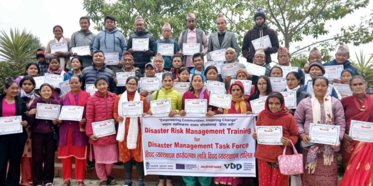 सिद्धिचरणका समुदायलाई विपद् व्यवस्थापनमा आत्मनिर्भर बनाउँदै