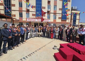 प्रधान न्यायाधीश सिंह राउतद्वारा नवनिर्मित ओखलढुंगा जिल्ला अदालत भवनको उद्घाटन