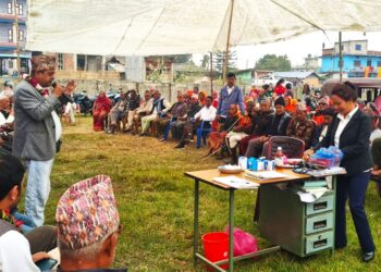 त्रियुगामा ‘मेयरसँग जेष्ठ नागरिक स्वास्थ्य प्रवद्र्धन’ कार्यक्रम संचालन