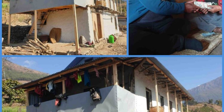 द पाट्र्नर्स नेपालले राईको घरको छानो फेरिदिएपछि