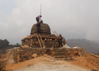 पर्यटन प्रवद्र्धनको लागि भोजपुरको पाँचधारेमा स्तूपा निर्माण