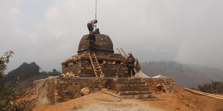 पर्यटन प्रवद्र्धनको लागि भोजपुरको पाँचधारेमा स्तूपा निर्माण