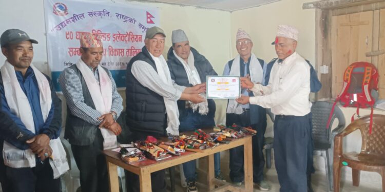 लिखुपिकेका १७ जना युवाहरुले लिए विल्डिङ इलेक्ट्रोसियन सम्बन्धि तालिम