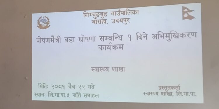 लिम्चुङबुङमा सकियो पोषणमैत्री वडा घोषणा सम्बन्धि एक दिने अभिमुखिकरण कार्यक्रम