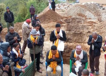 सोलुखुम्बुको फतान्जेमा मगर बौद्ध शान्ति विहारको शिलान्यास, १५ लाख बजेट विनियोजन