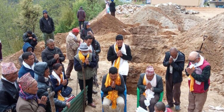 सोलुखुम्बुको फतान्जेमा मगर बौद्ध शान्ति विहारको शिलान्यास, १५ लाख बजेट विनियोजन