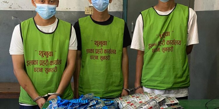 धरानबाट प्रतिबन्धित औषधीसहित ६ जना पक्राउ