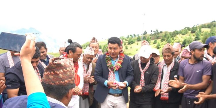 तिङ्ला स्वास्थ्य चौकी भवन निर्माणको थालनी, मेयर शेर्पाद्वारा शिलान्यास