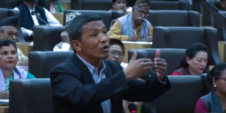 कोशी प्रदेश सभामा ‘भिजिट भिसा’ गीत गाएर गृहमन्त्रीको राजीनामाको माग, कांग्रेसको असन्तुष्टि