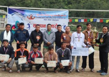 राष्ट्रिय विभूति पासाङल्हामु शेर्पा स्मृति कप सम्पन्न, विजेता टिम पुरस्कृत