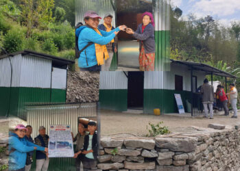 महाकुलुङका २ विपन्न परिवारलाई नयाँ घर हस्तान्तरण 