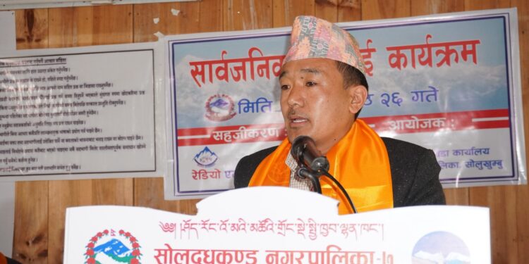 सोलुदुधकुण्ड नगरपालिका ७ को सार्वजनिक सुनुवाई : गार्माको मुहार फेर्न लागि परेको अध्यक्ष शेर्पाको भनाई