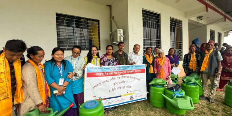 सोताङमा अपांगता भएका व्यक्ति तथा परिवारका सदस्यहरुलाई कृषि सम्बन्धि ५ दिने आधारभूत तालिम