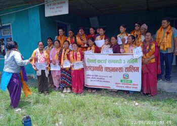 सोताङमा तीन महिने एडभान्स सिलाई कटाई तालिम सम्पन्न