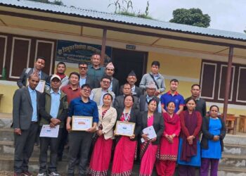 वडास्तरीय हाजिरीजवाफ प्रतियोगिताको उपाधि त्रिभुवन विद्योदय आविलाई