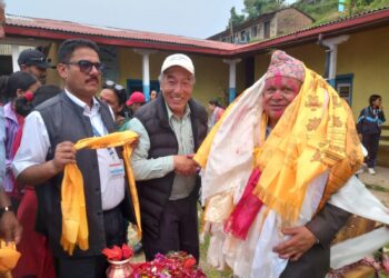 लिखुपिके गाउँपालिका शिक्षा शाखा संयोजक तथा हिमगंगा मा.विका शिक्षक बस्नेतलाई गरियाे बिदाइ