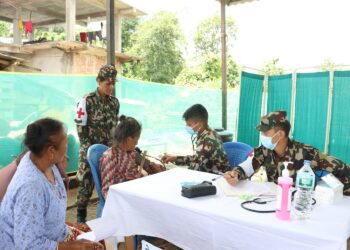 खोटाङमा नेपाली सेनाको निःशुल्क स्वास्थ्य शिविरबाट १५८ जना लाभान्वित
