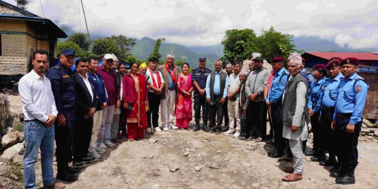इलाका प्रहरी कार्यालय नेचाको नयाँ भवन शिलान्यास 