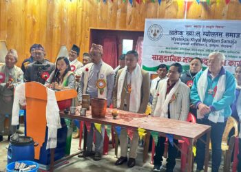 माप्यमा व्यतेप्कु ख्याल म्योलतम समाजको सामुदायिक भवन उद्घाटन