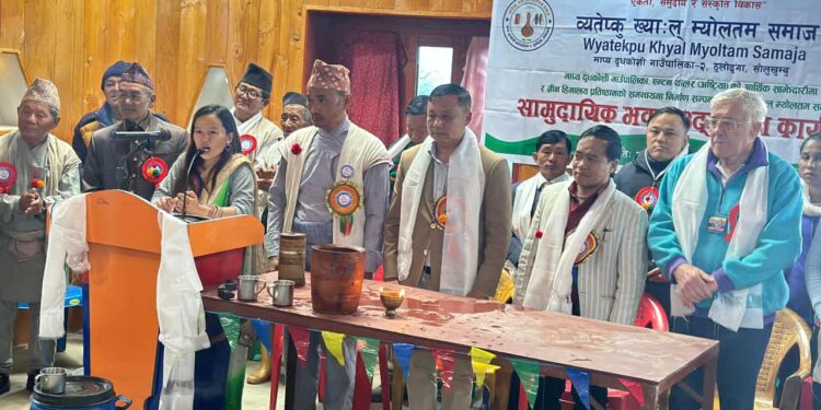 माप्यमा व्यतेप्कु ख्याल म्योलतम समाजको सामुदायिक भवन उद्घाटन