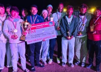 टाप्टिङमा सम्पन्न भलिबल प्रतियोगिताको उपाधि चम्पादेवी पलापुलाई