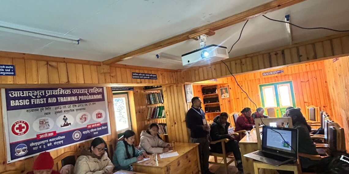 जुनबेसीमा आधारभूत प्राथमिक उपचार तालिम सुरु