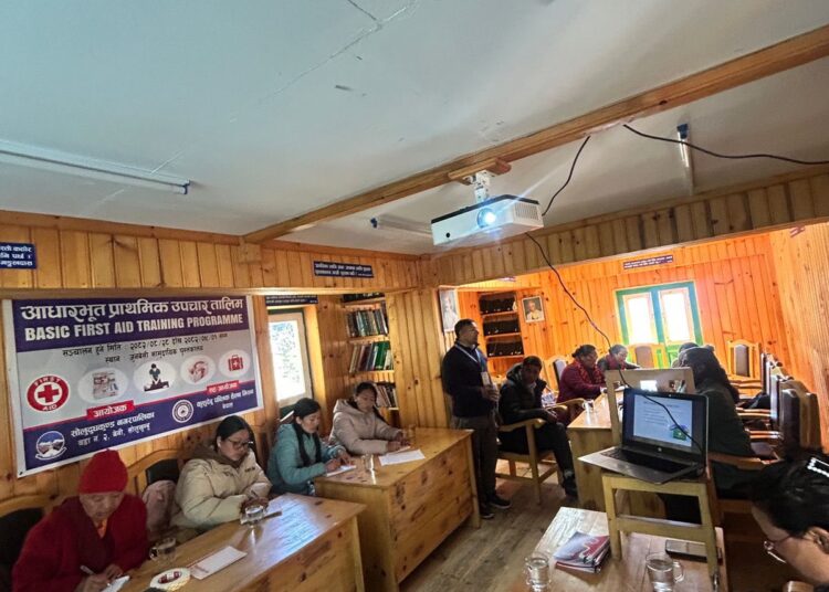जुनबेसीमा आधारभूत प्राथमिक उपचार तालिम सुरु