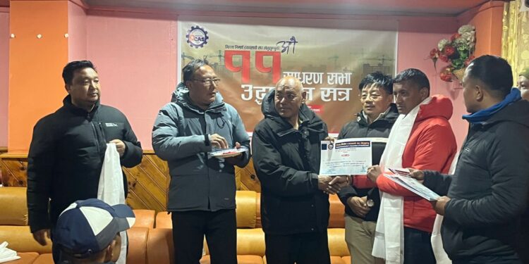 निर्माण व्यवसायी संघ सोलुखुम्बुको अध्यक्षमा बेदराज थापा चयन