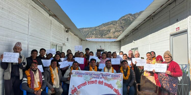 तिङ्लामा दोस्रो चरणको तरकारी खेती सम्बन्धि तालिम सकियो