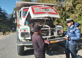 ट्राफिक प्रहरी कार्यालय सोलुद्धारा पाँच महिनामा ५ लाख बढी राजस्व संकलन