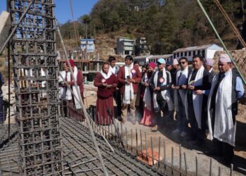 सोलुखुम्बु बहुमुखी क्याम्पसमा ४ करोड लागतको प्रशासनिक भवन शिलान्यास