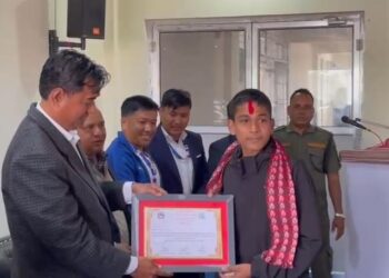 चौदण्डीगढी नगरपालिकाद्वारा खेलाडी तथा प्रशिक्षक सम्मान