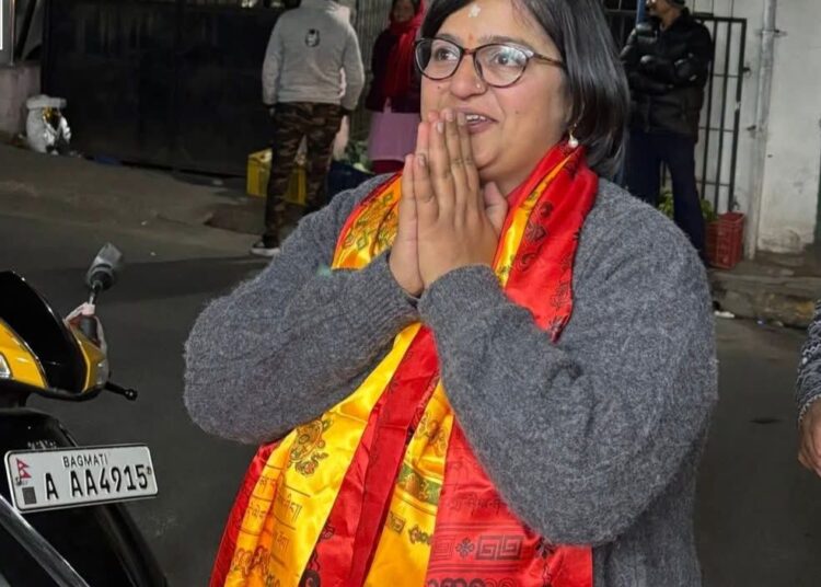 काठमाण्डौ १ बाट रञ्जु दर्शना विजयी