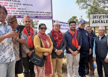 आहाले – पञ्चमी बजार सडक कालोपत्रेको शिलान्यास