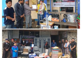 महाकुलुङ गाउँपालिकाका दुई स्वास्थ्य संस्थालाई सामग्री सहयोग