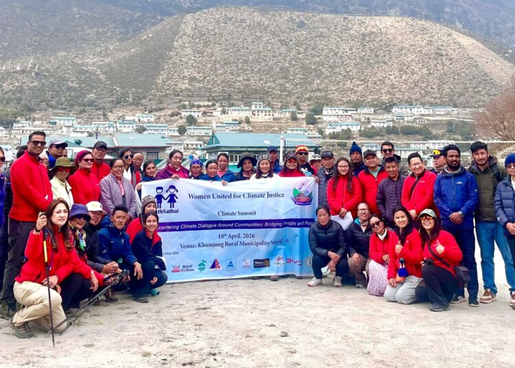 खुम्जुङमा जलवायु न्यायको आवाजः हिमाल जोगाउन स्थानीय – विज्ञ हातेमालो, ‘गोक्यो घोषणापत्रको तयारी