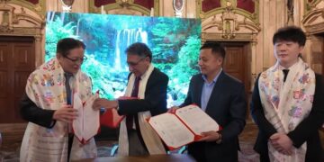 माप्यदुधकोशी गाउँपालिकामा अत्याधुनिक प्रविधिमा आधारित बाढी सम्बन्धि पुर्वसुचना प्रणाली जडान