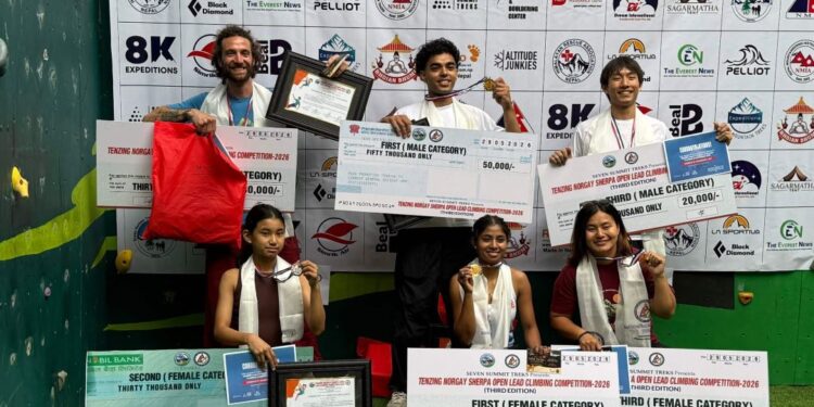 तेन्जिङ नोर्गे शेर्पा ओपन लिड क्लाइम्बिङ प्रतियोगिता सम्पन्न