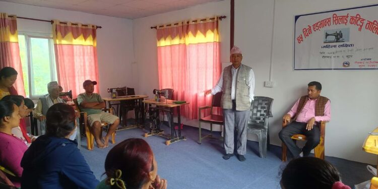 उदयपुरको रौतामाईमा ४५ दिने एडभान्स सिलाई–कटिङ्ग तालिम सुरु