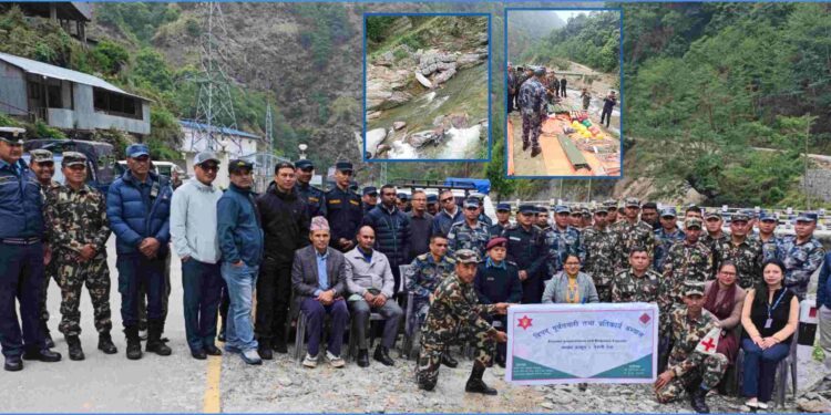 विपद् प्रतिकार्यमा सेना अग्रपंक्तिमा : सोलुखुम्बुमा उद्धार अभ्यास सञ्चालन