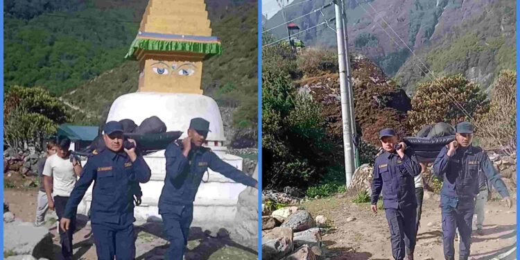 खाेटाङका राईलाई खुम्बुमा गरियाे उद्धार, प्रहरी र स्थानीयको सहयोगमा अस्पतालतर्फ लगियाे
